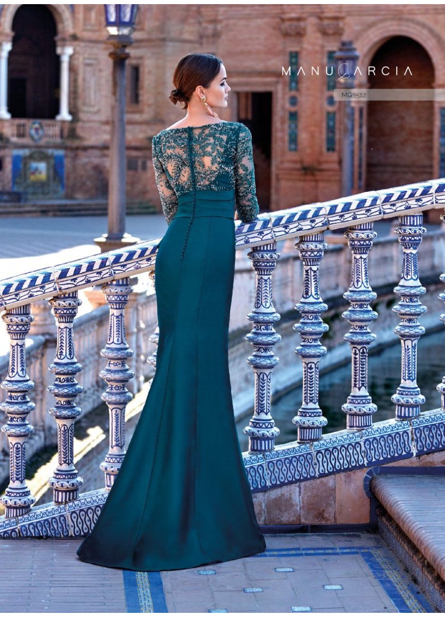 VESTIDO JACQUARD Y TUL PEDRERIA VESTIDO JACQUARD Y TUL PEDRERIA