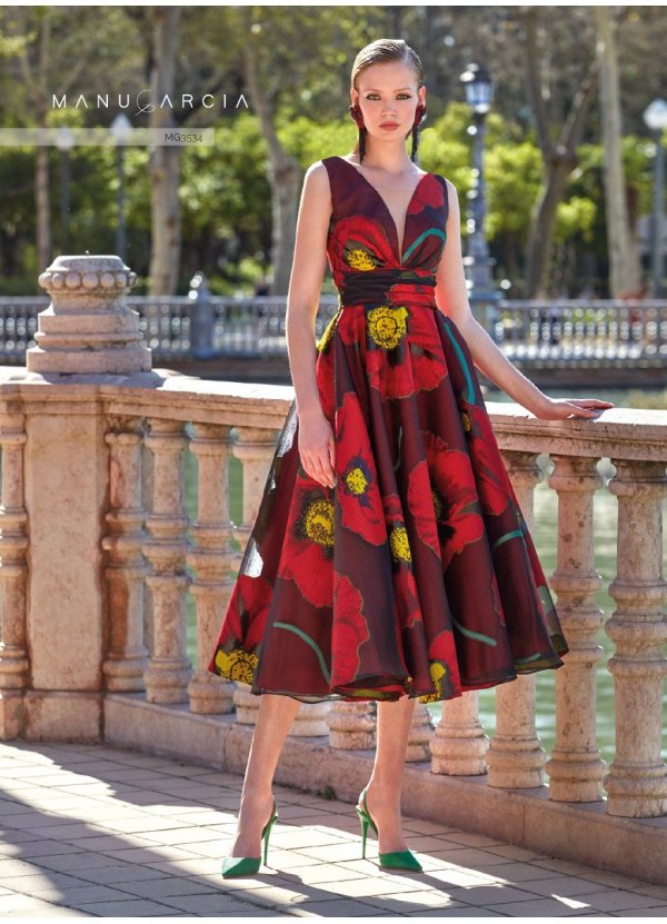 VESTIDO ORGANZA BROCADA