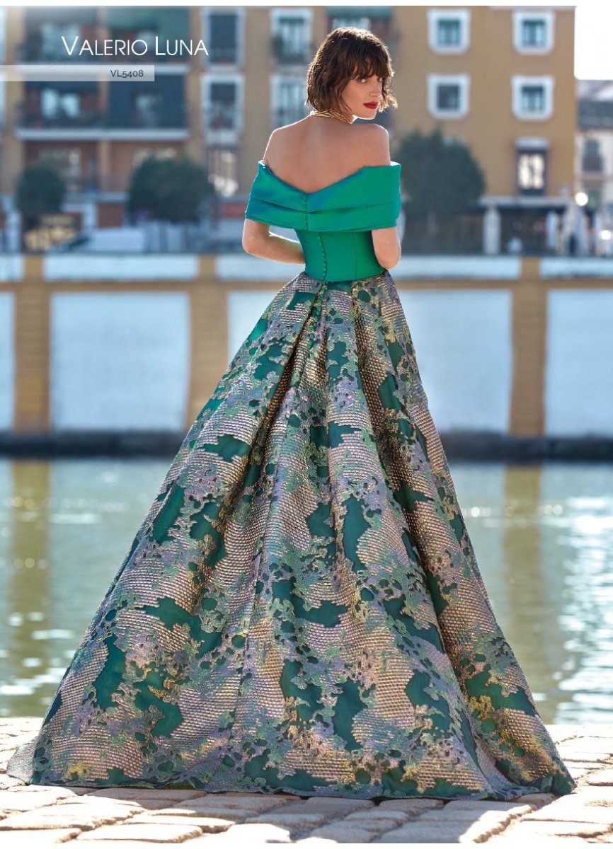 VESTIDO JACQUARD Y ORGANZA BROCADA VESTIDO JACQUARD Y ORGANZA BROCADA