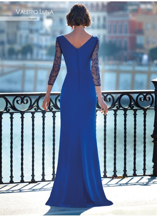 VESTIDO CREPE Y TUL PEDRERIA 2
