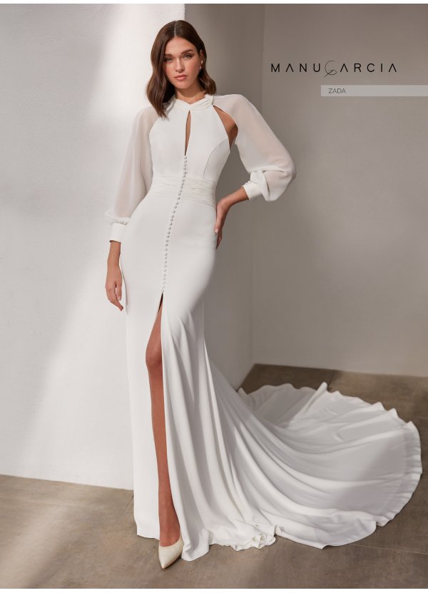 VESTIDO CREPE Y GEORGETTE