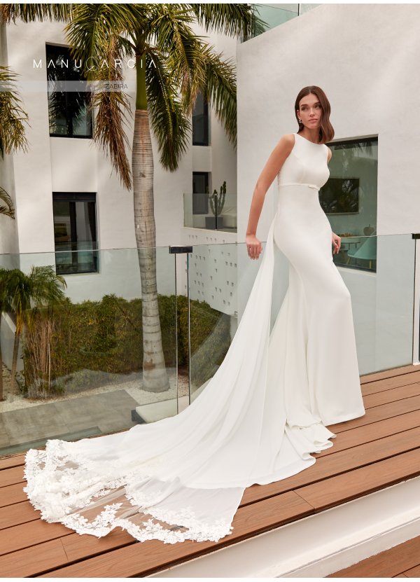 VESTIDO CREPE CON SOBRECOLA...