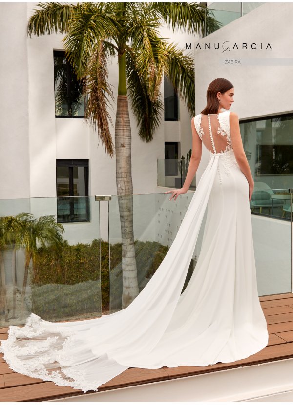 VESTIDO CREPE CON SOBRECOLA... 2