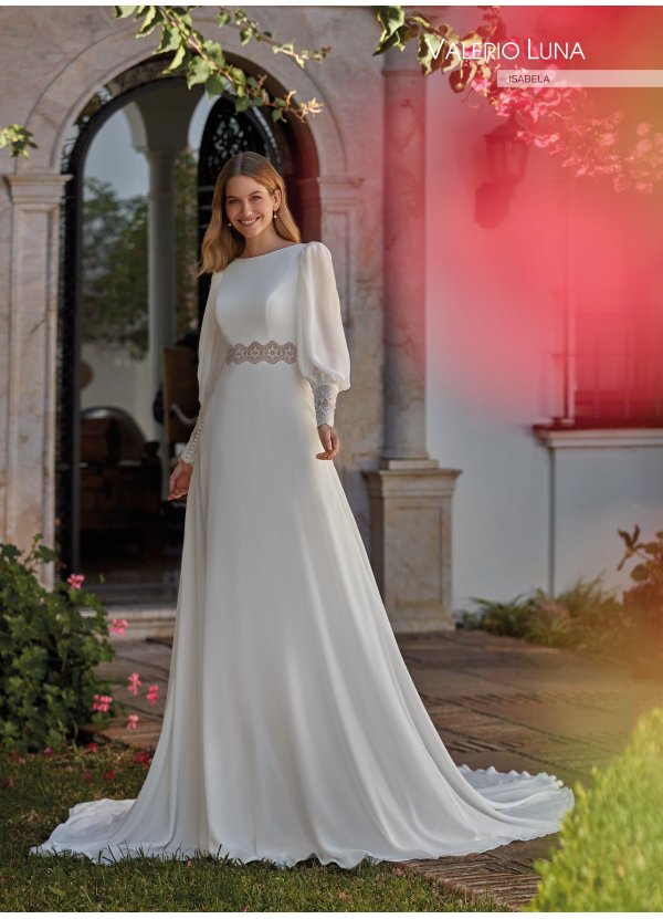 VESTIDO GEORGETTE Y BLONDA...