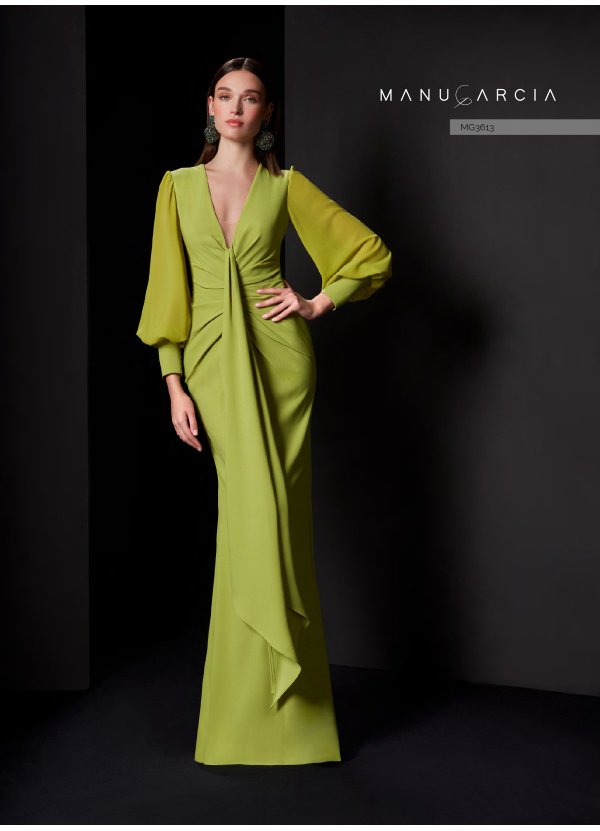 VESTIDO CREPE Y GEORGETTE