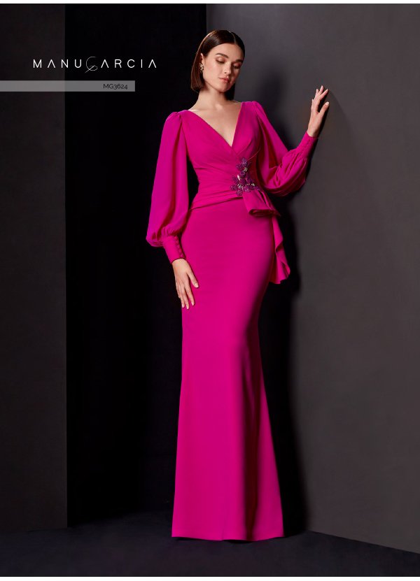 VESTIDO CREPE.GEORGETTE Y...