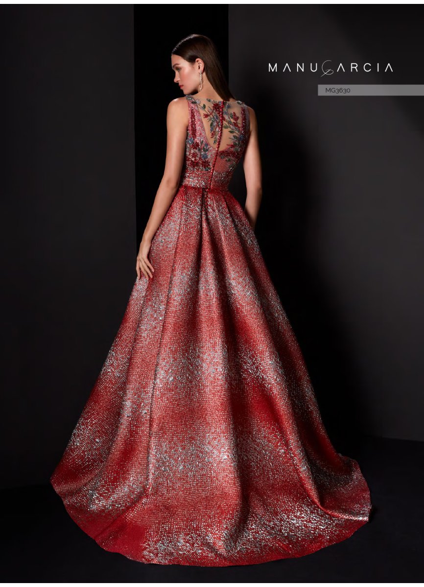 VESTIDO BROCADO.PEDRERIA Y SOBREFALDA VESTIDO BROCADO.PEDRERIA Y SOBREFALDA
