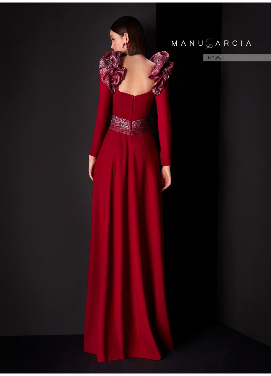 VESTIDO CREPE Y BROCADO LUREX VESTIDO CREPE Y BROCADO LUREX