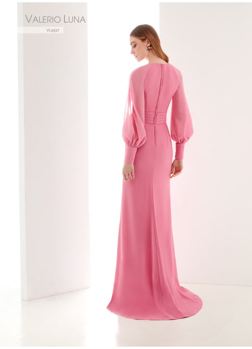 VESTIDO CREPE Y GEORGETTE