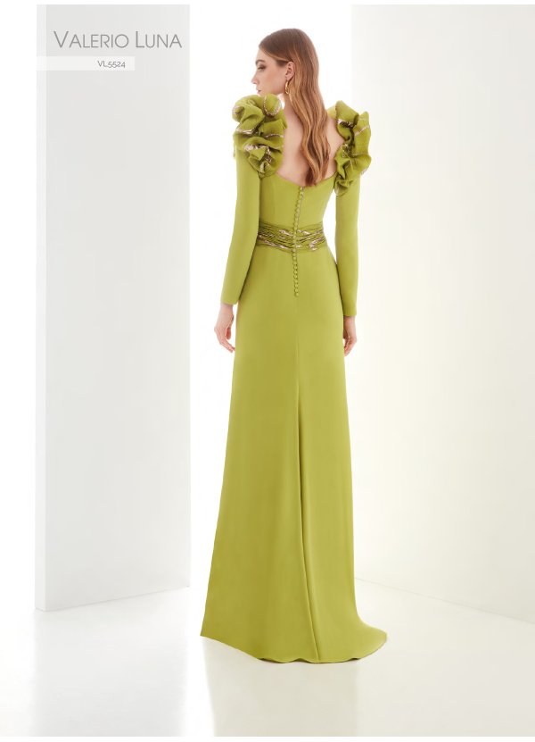 VESTIDO CREPE Y BROCADO LUREX 2