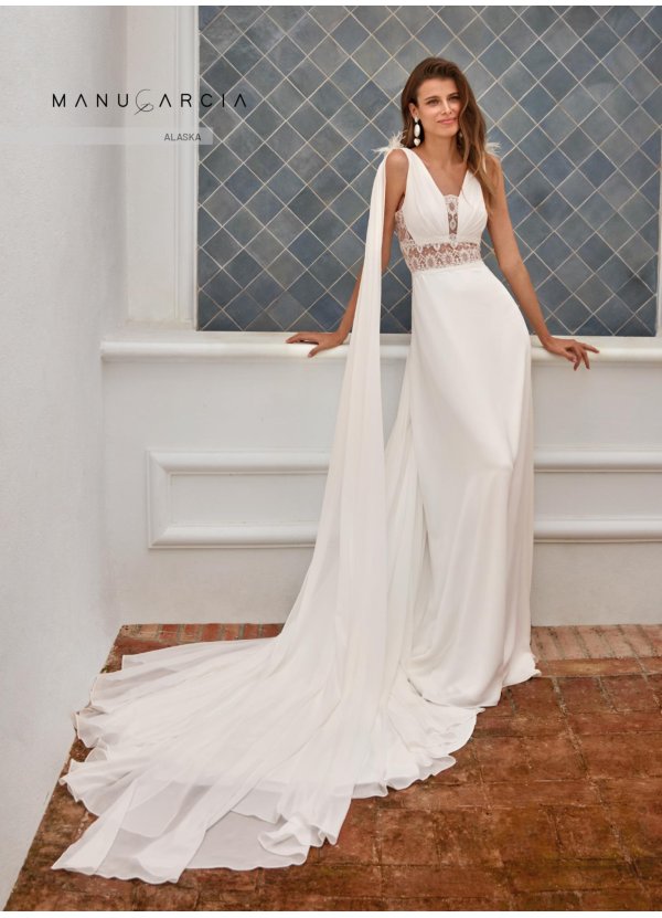 VESTIDO GEORGETTE Y BLONDAS...