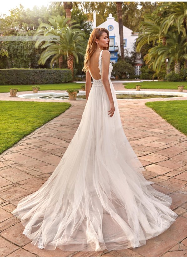 VESTIDO ENCAJE Y TUL SEDA 2