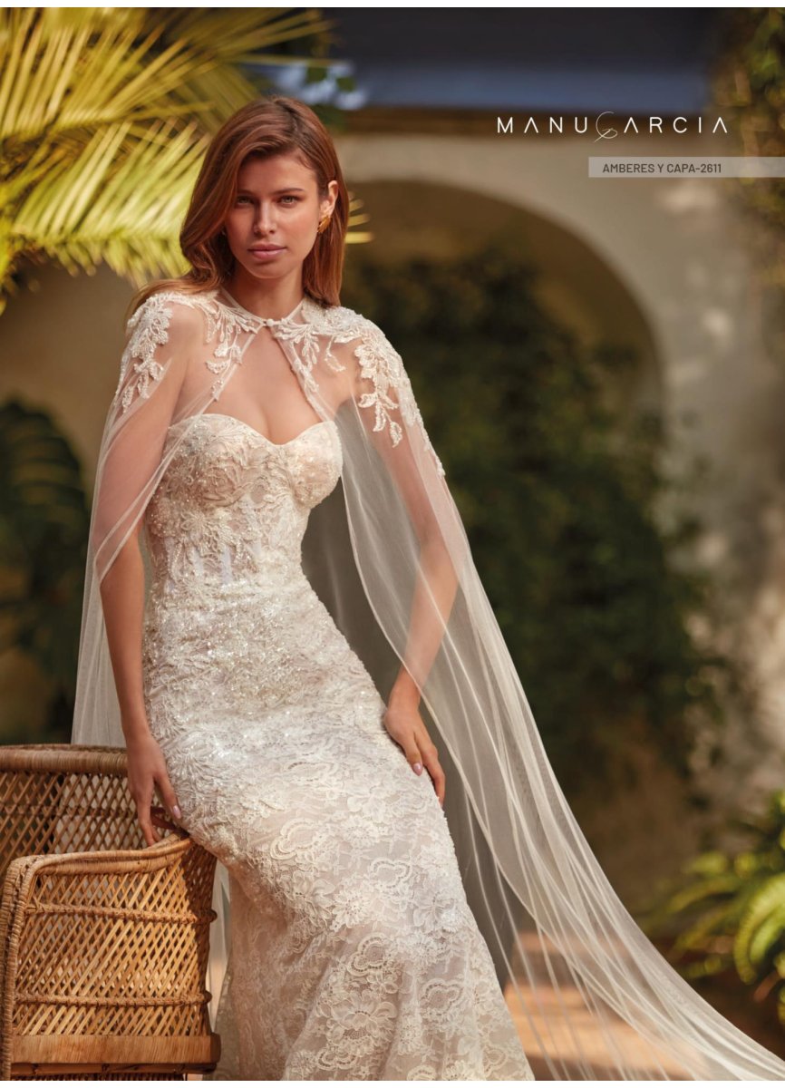 VESTIDO ENCAJE REBRODE Y APLICACIONES
