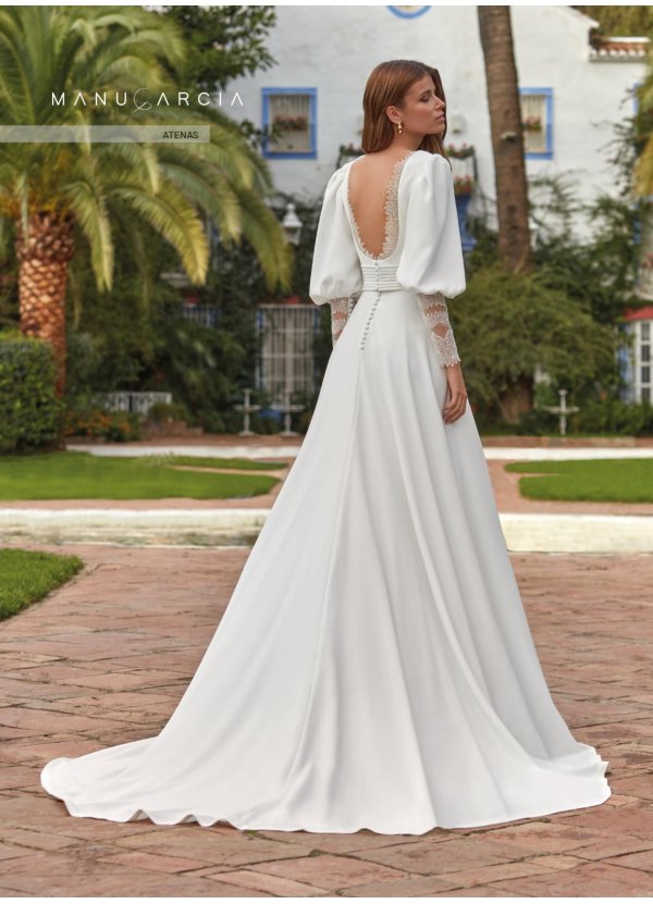 VESTIDO CREPE Y BLONDAS TUL... 2