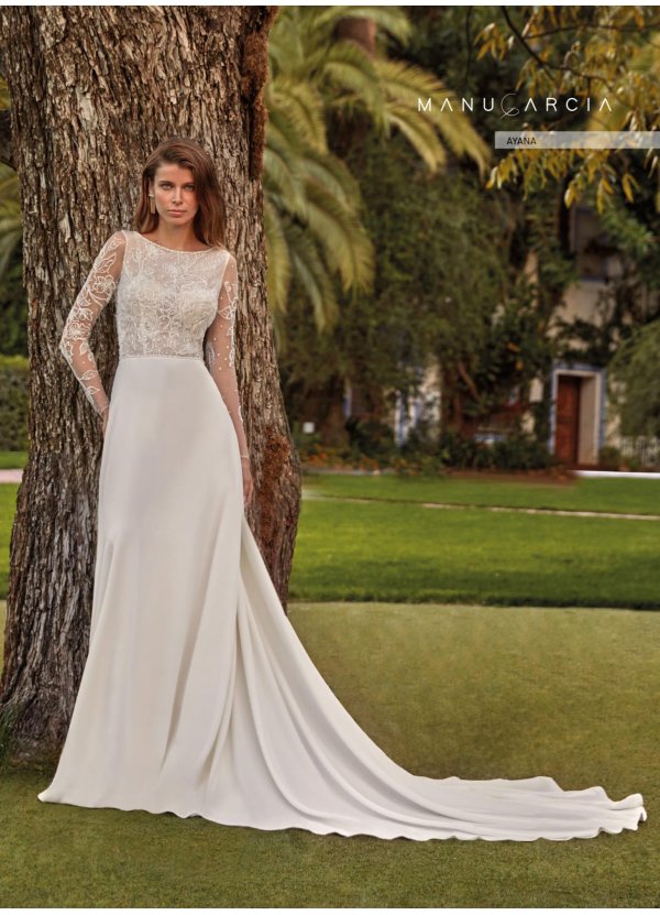 VESTIDO CREPE TUL PEDRERIA