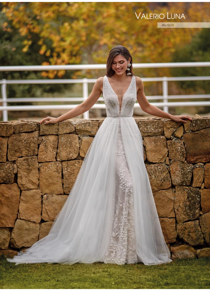 VESTIDO TUL PEDRERIA Y TUL SEDA