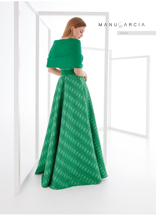 VESTIDO BROCADO LUREX Y GAZAR 2