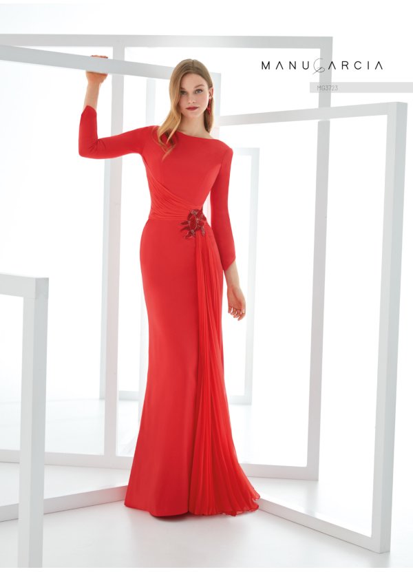 VESTIDO CREPE SATEN.GASA Y...