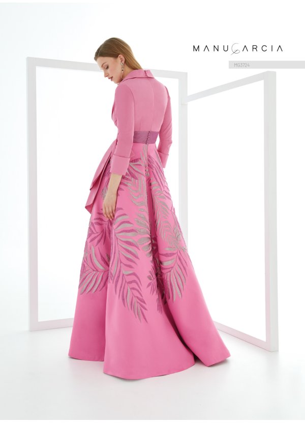 VESTIDO TAFETA Y BROCADO... 2