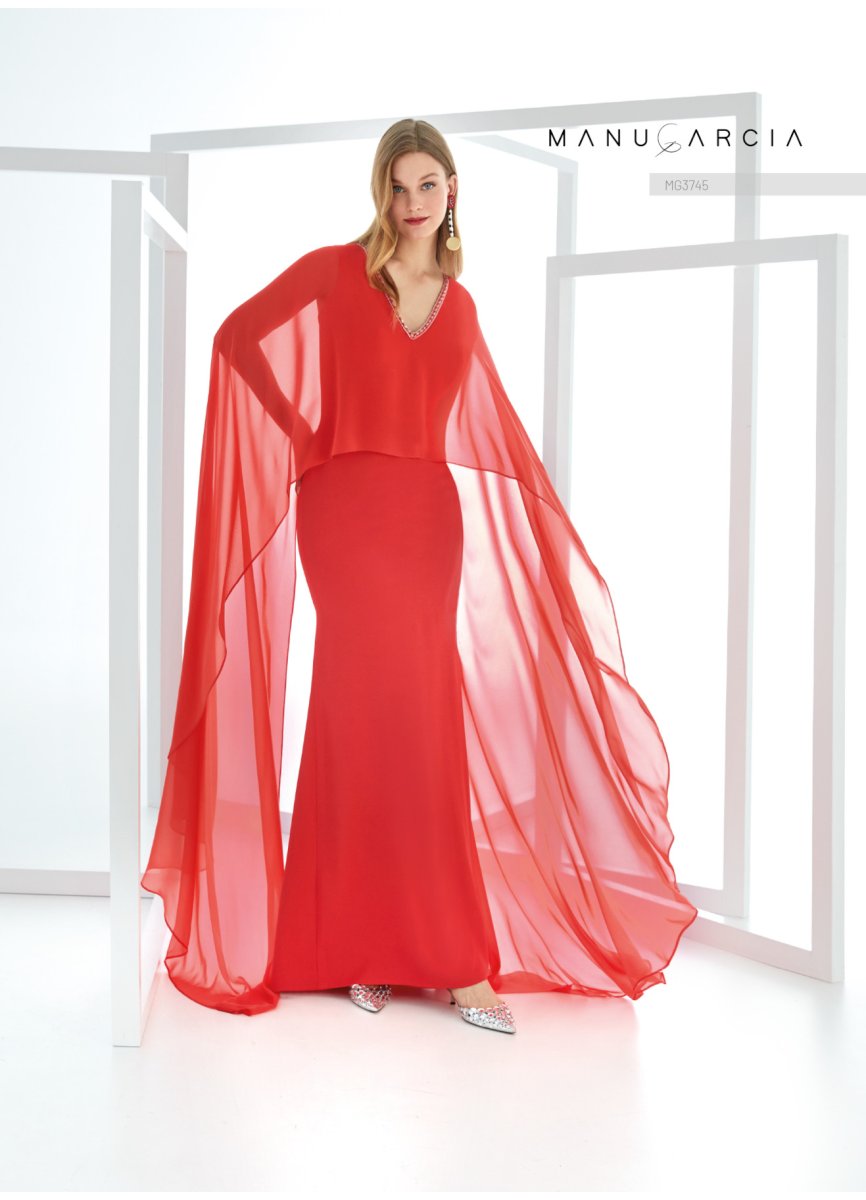 VESTIDO CREPE SATEN.GASA Y TIRA PEDRERIA