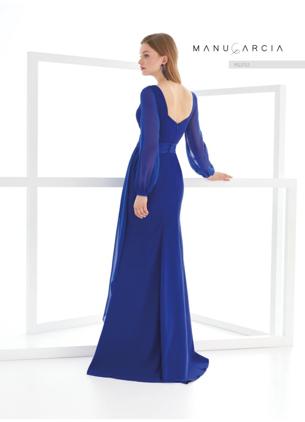 VESTIDO CREPE SATEN Y GASA 2