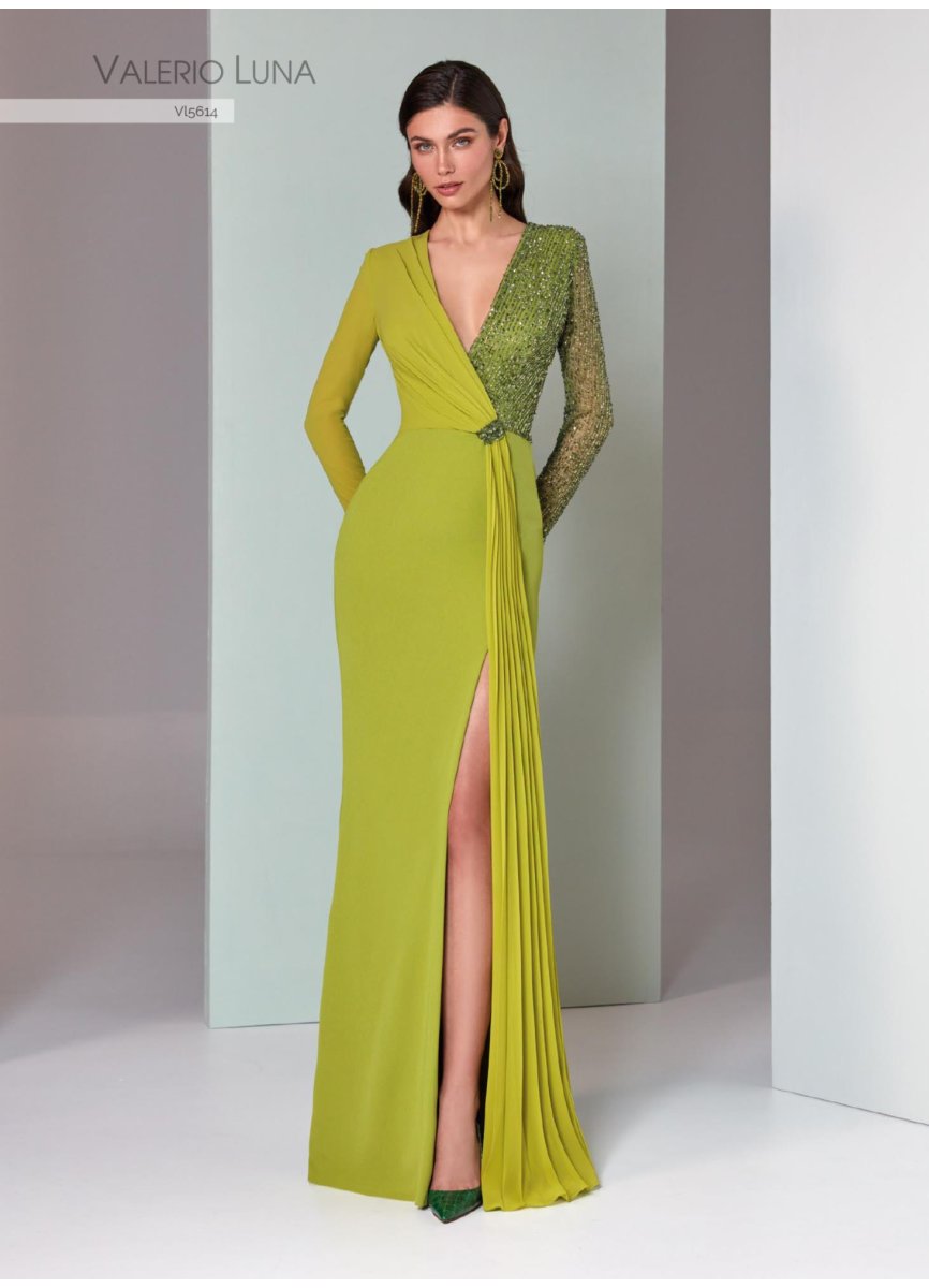 VESTIDO CREPE SATEN Y PALLET