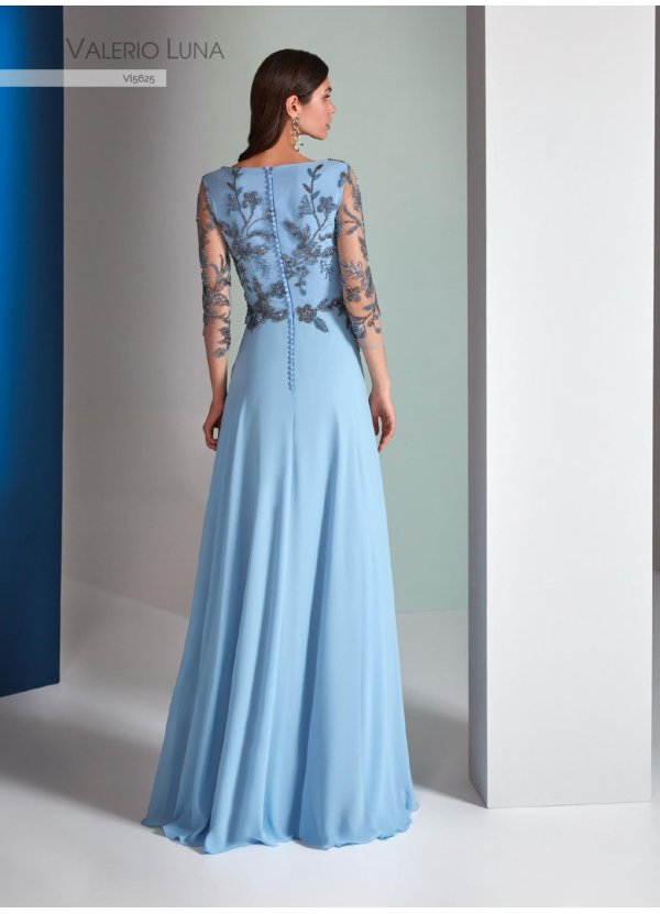 VESTIDO TUL PEDRERIA Y GASA 2