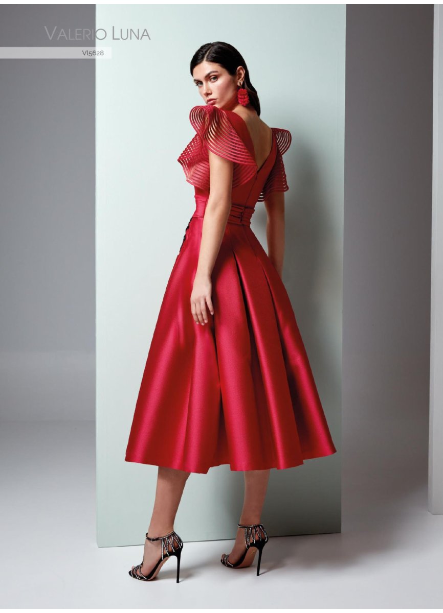 VESTIDO CORT JACQUARD Y MOTIVOS PEDRERIA