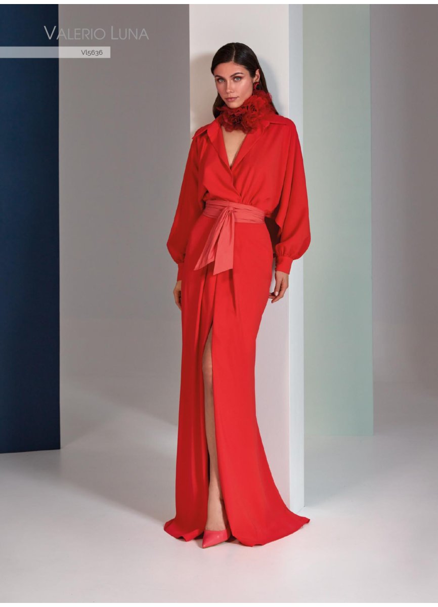 VESTIDO CREPE SATEN Y TAFETA