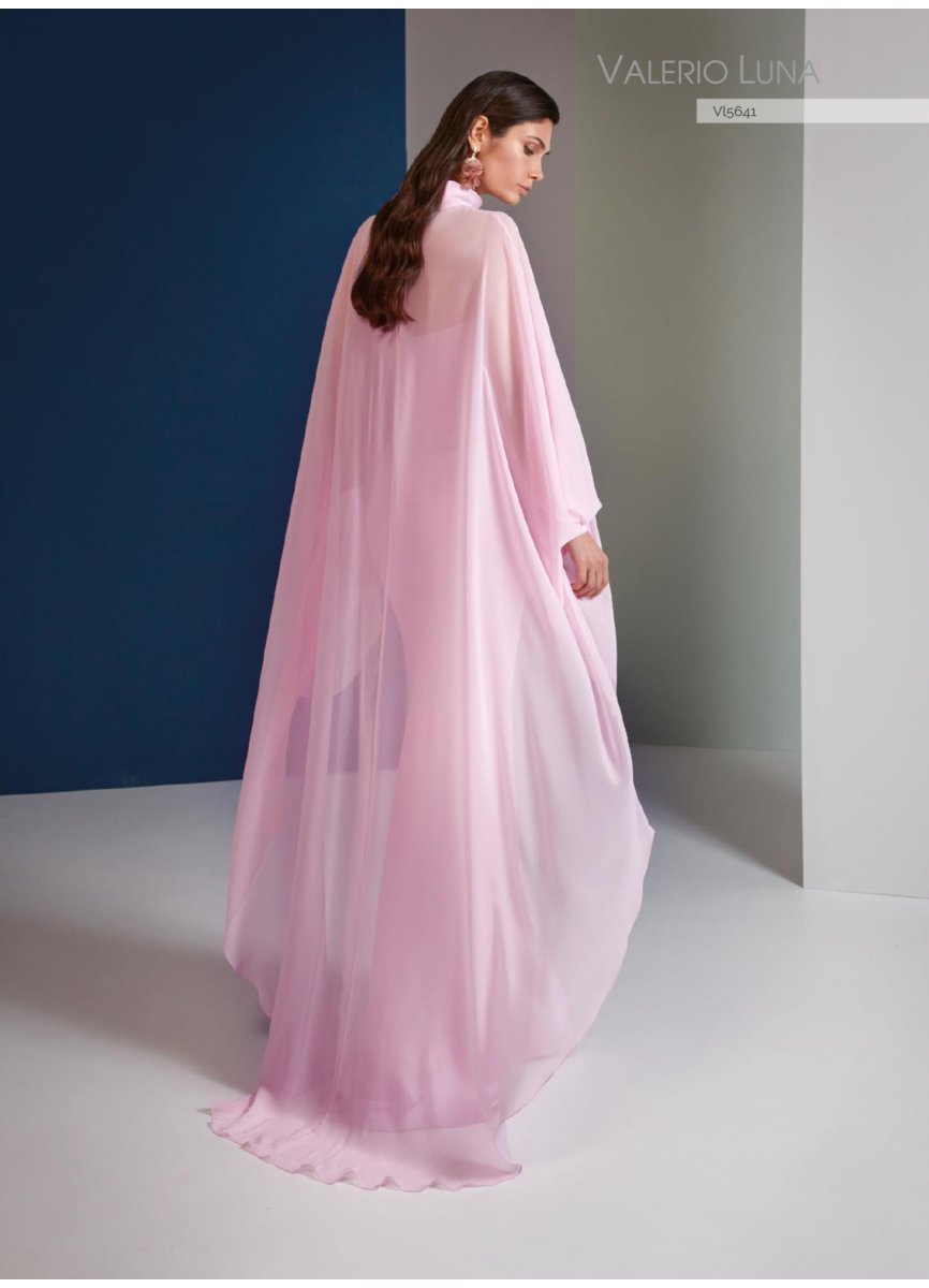 VESTIDO CREPE SATEN Y GASA