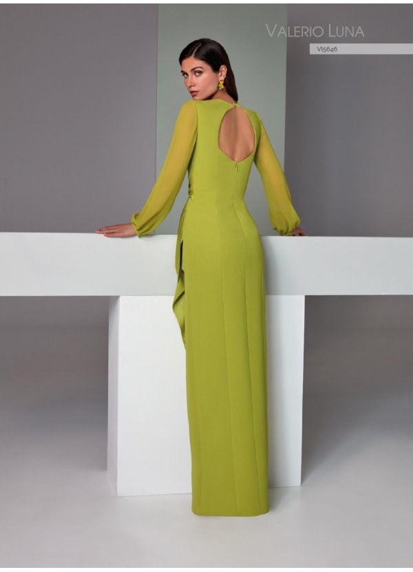 VESTIDO CREPE SATEN Y GASA 2