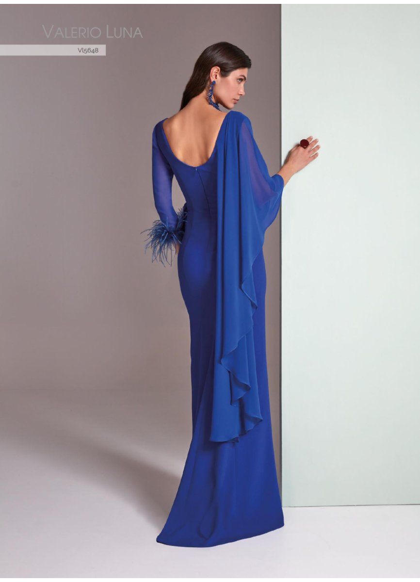 VESTIDO CREPE SATEN Y GASA