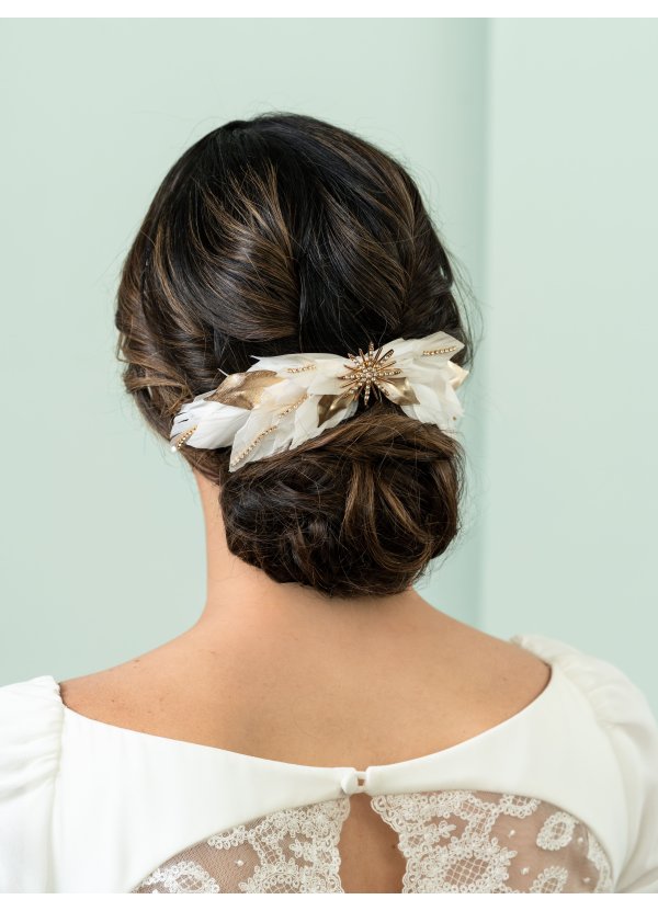 Tocado de novia floral... 2