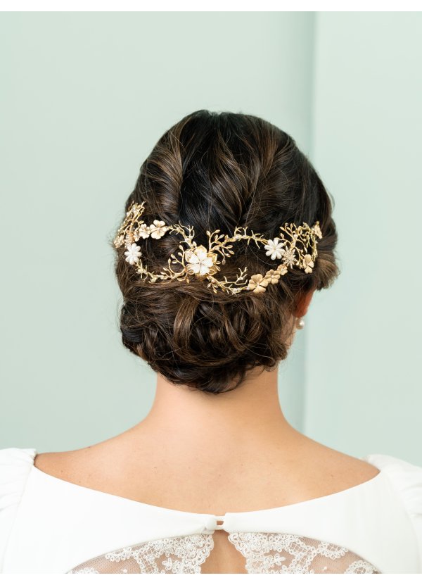 Tocado de novia floral