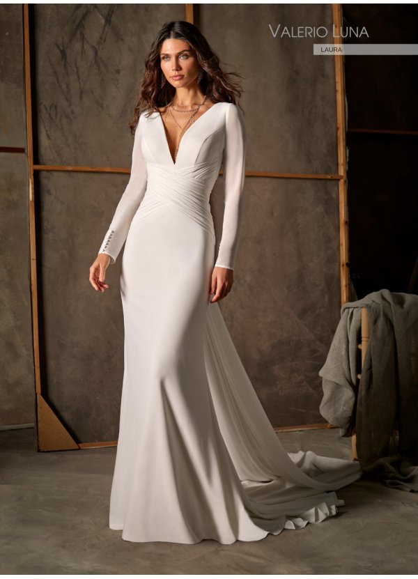 VESTIDO CREPE Y GEORGETE