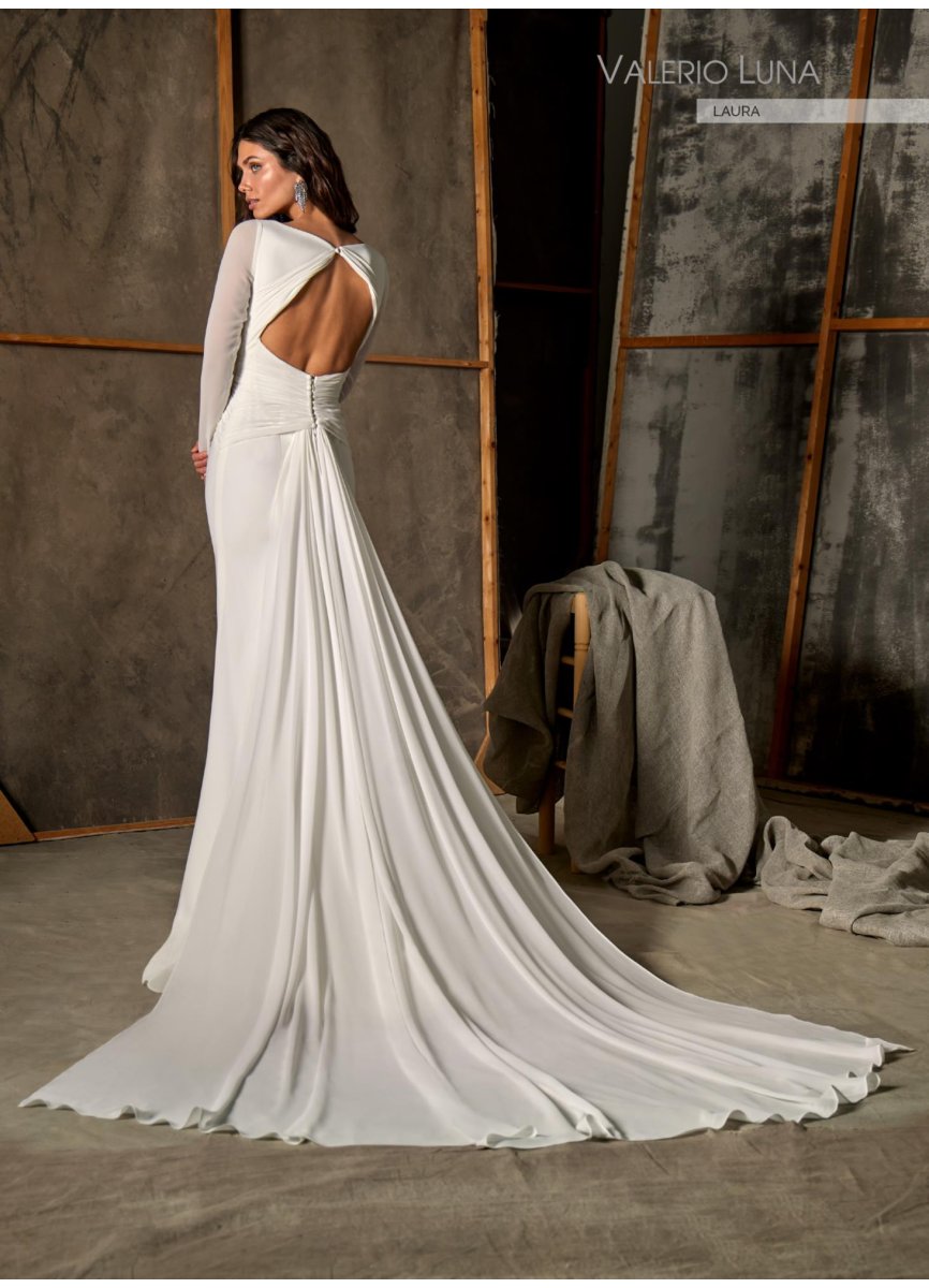 VESTIDO CREPE Y GEORGETE