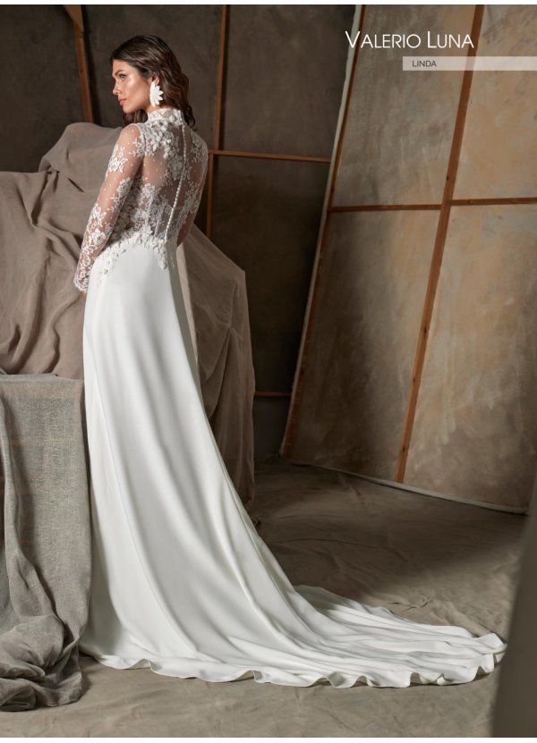 VESTIDO CREPE Y ENCAJE 2