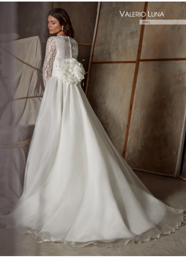 VESTIDO ENCAJE Y ORGANZA SEDA 2