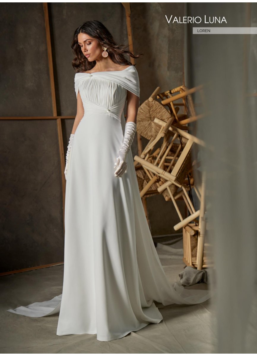 VESTIDO CREPE NEOPRENO Y GEORGETTE
