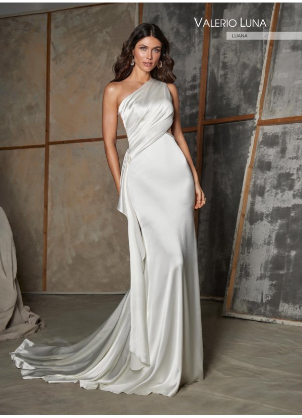 VESTIDO SATEN TIRA CRISTAL