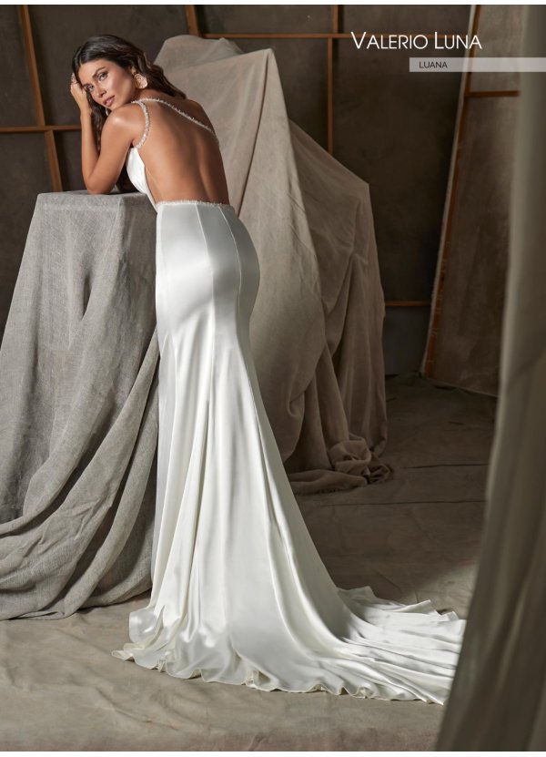VESTIDO SATEN TIRA CRISTAL 2
