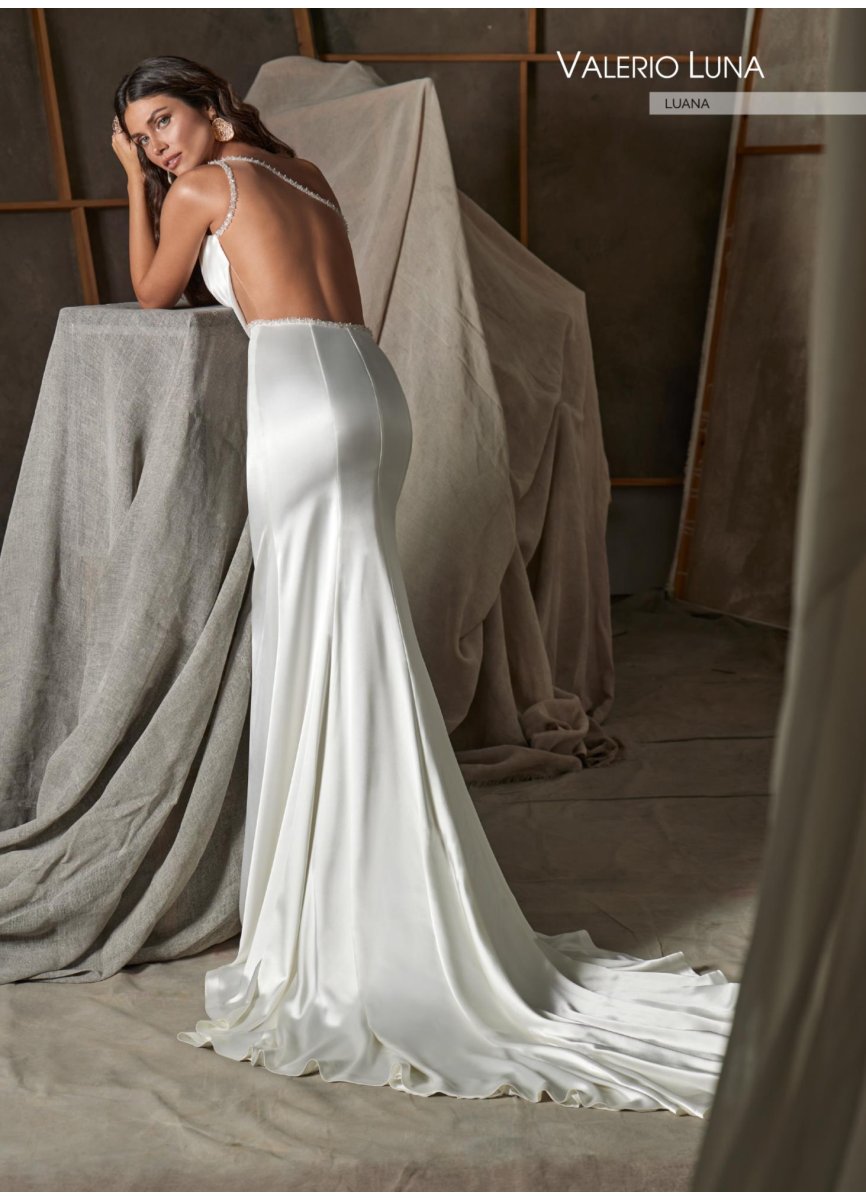 VESTIDO SATEN TIRA CRISTAL