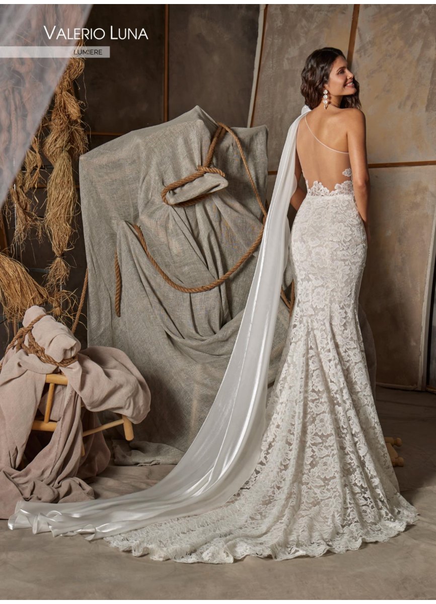 VESTIDO ENCAJE Y ORGANZA