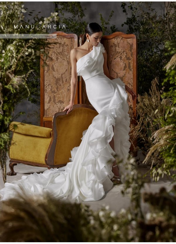 VESTIDO CREPE Y ORGANZA