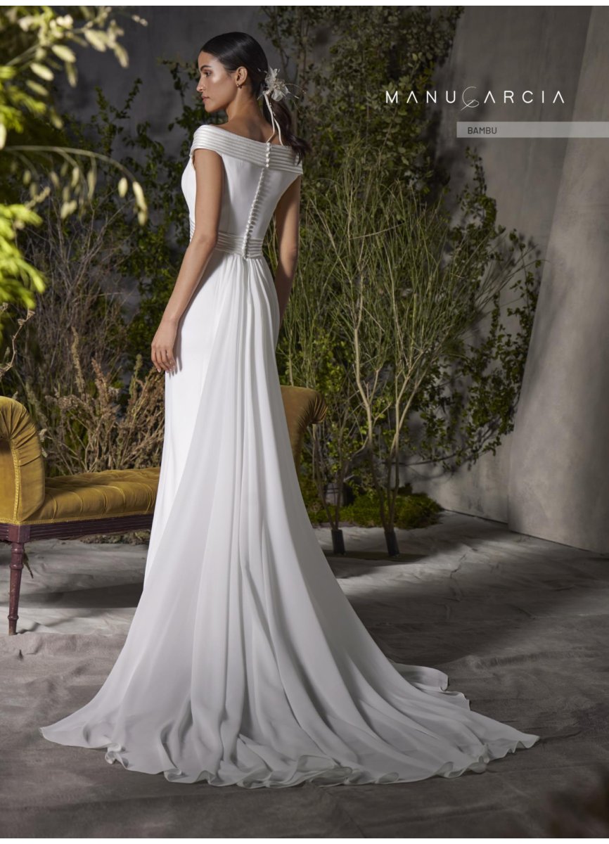VESTIDO CREPE NEOPRENO.SATEN Y GEORGETTE