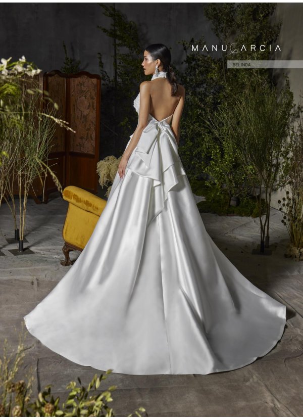 VESTIDO MIKADO Y ENCAJE 2