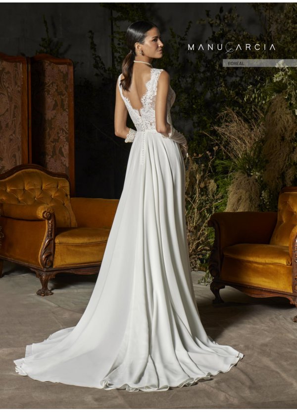 VESTIDO ENCAJE Y GEORGETTE 2