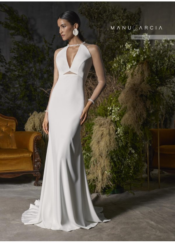 VESTIDO CREPE Y TIRA CRISTAL 2